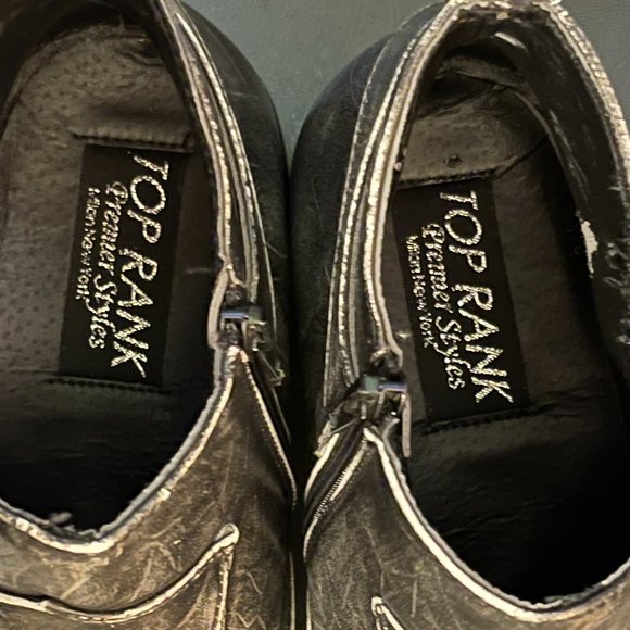 Top Rank Premiere Styles Custom Men's Leather Short Boots Side Zip Size 9.5 - Picture 5 of 10